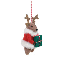 Enesco Our Name Is Mud – Decorazione Natalizia Da Appendere In Vetro Con Glitter – Multicolore 10 Cm – Regalo Per Nonno - 2