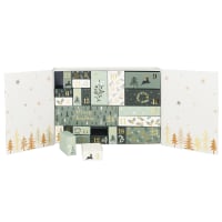 Calendario Dell'Avvento In Legno A Forma Di Castello – 24 Cassetti Con Luci LED E Musica, Decorazione Natalizia Da Conto Alla Roccia, Regalo Per Famiglia E Ufficio (Giallo)
