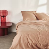 Parure de draps 4 pièces pour lit 140 x 190 cm Liberty rose 100% coton