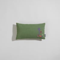 HOMESCAPES Cuscino rotondo 40 cm in puro cotone morbido tinta unita blu, decorazione divano o