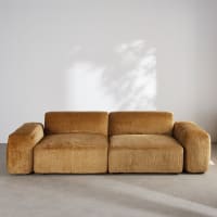 Canapé Apache 4 places déhoussable jaune moutarde - Maisons du Monde
