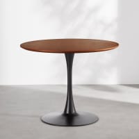 Tavolo Da Pranzo Rotondo Moderno Con Piano In Vetro ø110 Cm Base In Metallo Argentato Butler 68480766