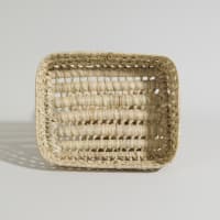 Aluusy Set di 2 Cesto Portaoggetti Intrecciato, Cesto in Vimini Pieghevole in Carta di Giacinto d'acqua, Cestino Intrecciato Quadrato 28x28x28cm, Cestino per Scaffale Kallax Bagno