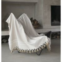 Plaid cotone tortora chiaro 130x170 cm-Stockholm