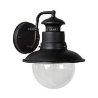 Aplique de exterior en metal y cristal negro 27cm-FIGO