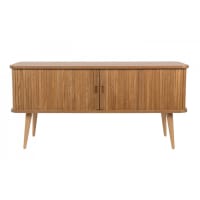 Buffet vintage en bois naturel avec portes coulissantes-Barbier