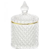 Set De 2 Pots à Coton Marquise En Céramique - Blanc - Ø9.5cm Hauteur 13 Et 18.5cm