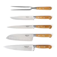 Juego de 5 cuchillos  madera claro-Essentiel