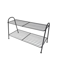 Scarpiera moderna in Legno con 2 Scomparti Bianca 63,5 x 24 x 81cm