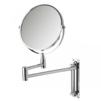 Miroir Grossissant Mural Extensible et Pivotant à 360° - Grossissement x3 - 22 x 21,7 cm