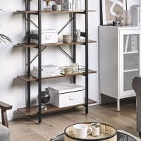 Tribesigns Libreria a 12 ripiani, scaffale ad angolo industriale con 9