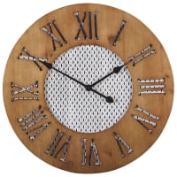 AMS Orologio a Pendolo radiocomandato, in Legno, Multicolore, 80 x 35 x 20 cm