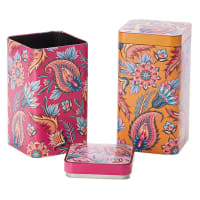 Boîte à Thé Yumiko En Métal Doré – Capacité 150 G, Dimensions 7,5 X 11,7 Cm – Idéale Pour Conservation Du Thé