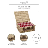 Panier à Pique-nique Vintage Style Valise En Osier (marron)