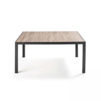 Oviala Tavolo allungabile in alluminio e ceramica marrone - Tivoli