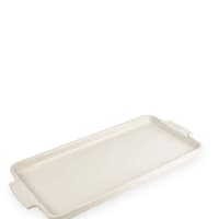 Plaque apéritifs et mignardises en céramique écrue 40cm-Appolia