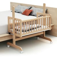 Berceau Lit Cododo 5 en 1 en bois naturel 90x40cm - Matelas inclus ...