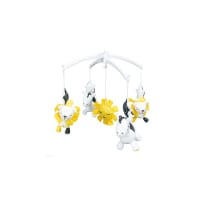 Mobile Musical En Velours - Berceau Bébé Apaisant Et Décoratif