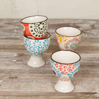 Lot De 2 Ou 4 Coquetiers En Céramique Forme Père Noël Gnome - Décoration De Table De Noël, Petit Cadeau Festif