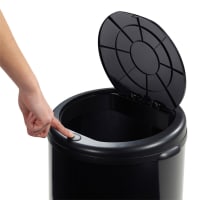 Poubelle de Cuisine Murale, 8L, pour Déchets Alimentaires, sur Porte ou Mur, avec Crochets, Argent Métallique - Maison