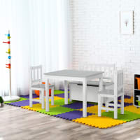 Ensemble table 2 chaises pour enfant Alex blanc | Atmosphera Ensemble table 2 chaises pour enfant Alex blanc | Atmosphera
