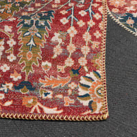 Tapis vintage motif orient effet usé bleu pastel et rose – 120x170 ...