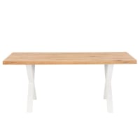 Mesa Comedor Estilo Industrial Patas Blancas En x 160x90 Cm Darek mesa-comedor-estilo-industrial-patas-blancas-en-x-160x90-cm-darek