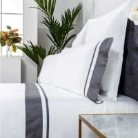 Juego de sábanas satén algodón egipcio 300 blanco 250x260 Cama 160-SATEN BLANCO GRIS