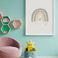 3 Affiche Bebe Garcon Fille Toile Arc en Ciel Numéro Lettres Alphabet 3 Affiche Bebe Garcon Fille Toile Arc en Ciel Numéro Lettres Alphabet