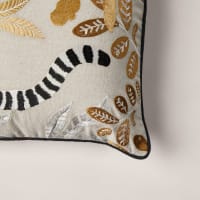 Vctops Federa Per Cuscino Ricamata Boho – Grigia, 45x45 Cm, In Cotone, Motivo Geometrico, Cerniera Invisibile