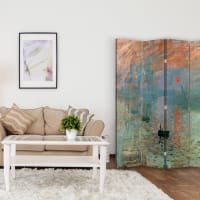 Legendarte Paravento Separè Roseto Su Legno 145x170 Cm - Stampa Fronte/Retro, Telaio MDF, 4 Ante