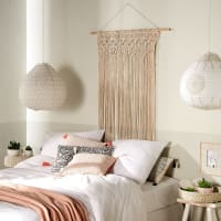 Rideau Macramé Murale Bohème - 9,5 X 15 M, Fil De Coton, Déco Chambre, Salon, Mariage (Pliable, Léger) - 8