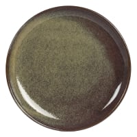 Lot de 6 assiettes plates   27,5 cm  vertses en grès-Cilaos