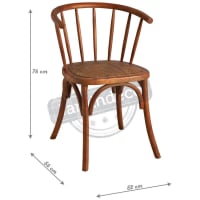 Set de 2 chaises en bois et rotin marron Manila | Maisons du Monde