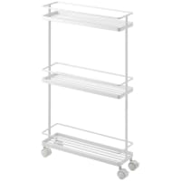 Chariot De Rangement à 4 Niveaux Avec Seau Suspendu - Roues Verrouillables, Montage Sans Outils, Pour Cuisine/salle De Bain - 6