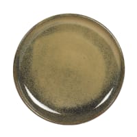 Lot de 6 assiettes à dessert   22 cm  vertses en grès