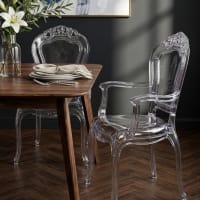 Set 4 Sedie Trasparenti In Policarbonato Impilabili – Design Elegante E Moderno, Portata 200 Kg, Per Interni Ed Esterni