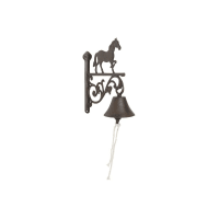 Cloche murale en fonte avec fleur de lys | Décoration extérieure élégante