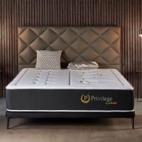 Materasso Vesgantti Grey 160x200cm, 25cm di spessore, molle insacchettate ibride e memory foam, 7 zone di