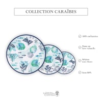 Deux assiettes en mélamine, motif provençal on Gens de Confiance