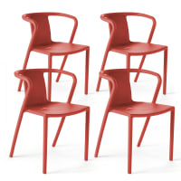 Sedie Rosso Pvc e sintetico Maisons du Monde