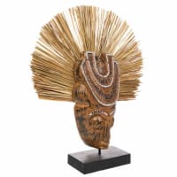 Figura máscara marrón 38x12x50h cm