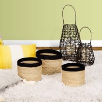 Farol Portavelas De Ratán 'Rania' - 14x16 Cm, Diseño Artesanal Para Decoración Del Hogar