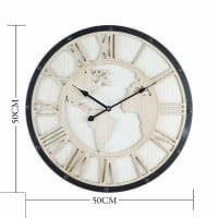 Horloge Murale en Bois Carte du Monde • Maison du Bois
