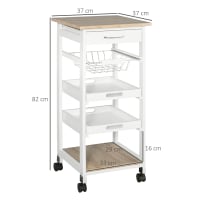 SOLDELA Carrello In Legno Salvaspazio – Pratico E Versatile Per La Casa