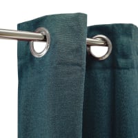 Rideau Velours Occultant 140x250 Cm – Bleu Intense, Œillets, 100% Polyester