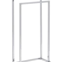 Relaxdays Portasciugamani Da Terra 3 Bracci E Ripiano, Piantana Bagno Asciugamani 83 5x57 5x25 5 Cm Acciaio Argentato 90687848