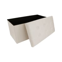 Pufs De Cuero Sintético Gris, 30x30x30 Cm, Pack De 2 Unidades - Ideal Para Salón O Dormitorio