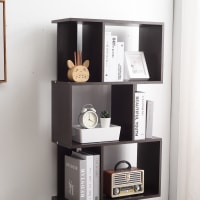 Libreria scaffale con 5 ripiani in mdf colore abete sbiancato Madrid