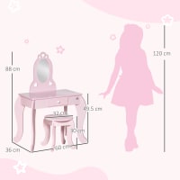 Teamson - Kids Bambini Imitazione Tocador Espejo Luz Led Rosa / Rosa-oro Td-11670ll - 5